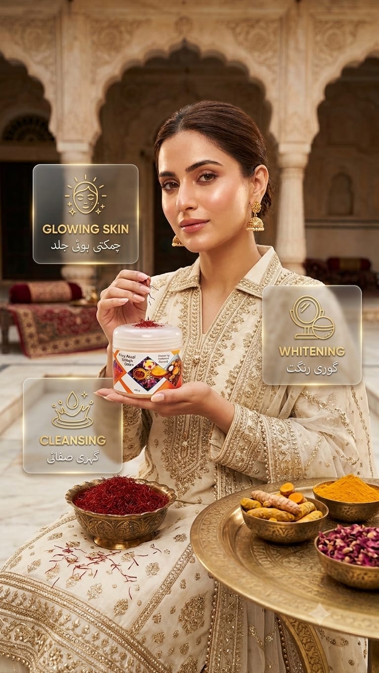 Fairy Royal Saffron Ubtan – 100% Natural Organic Skin Glowing & Whitening Mask (100g)