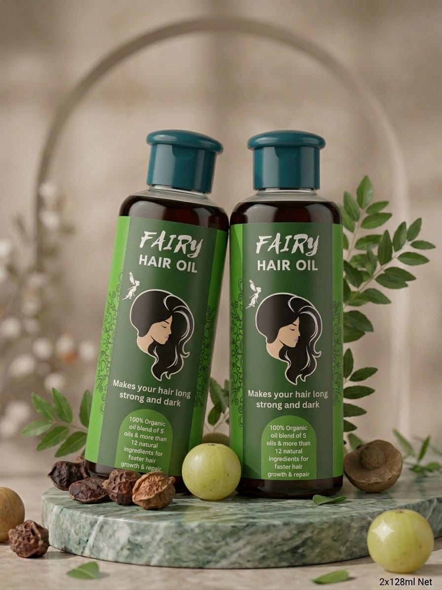 FAIRY HAIR OIL - 100% Organic Blend for Long, Strong & Dark Hair (120ml)