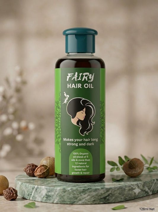 FAIRY HAIR OIL - 100% Organic Blend for Long, Strong & Dark Hair (120ml)
