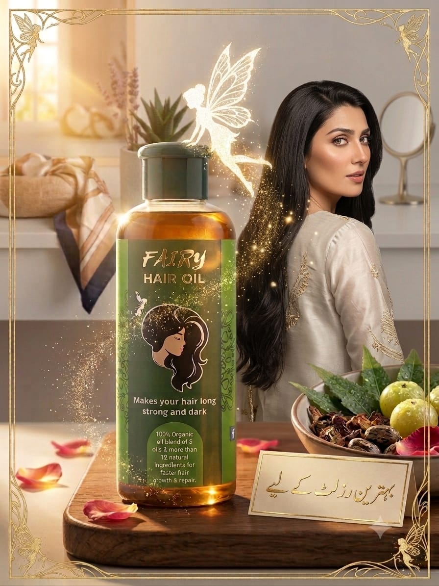 FAIRY HAIR OIL - 100% Organic Blend for Long, Strong & Dark Hair (120ml)