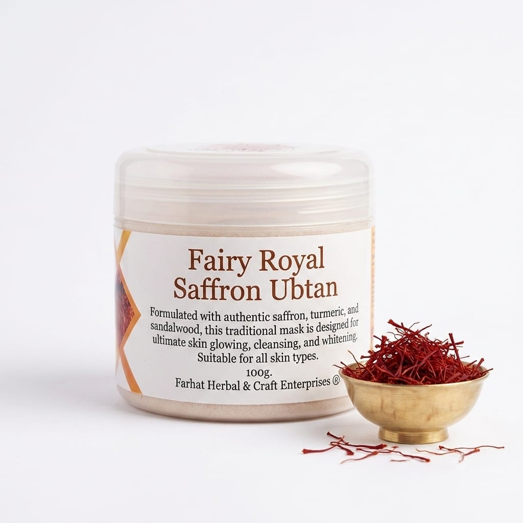 Fairy Royal Saffron Ubtan – 100% Natural Organic Skin Glowing & Whitening Mask (100g)