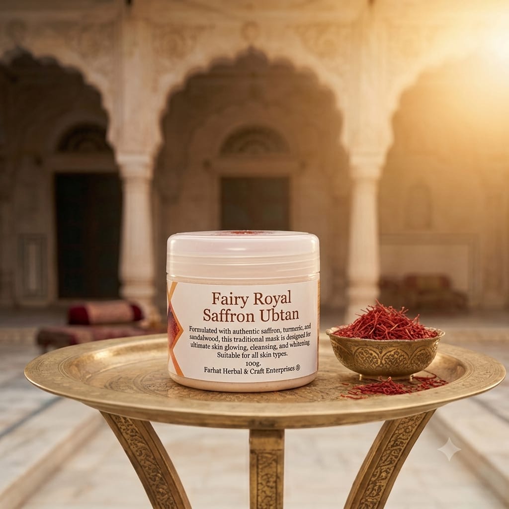 Fairy Royal Saffron Ubtan – 100% Natural Organic Skin Glowing & Whitening Mask (100g)