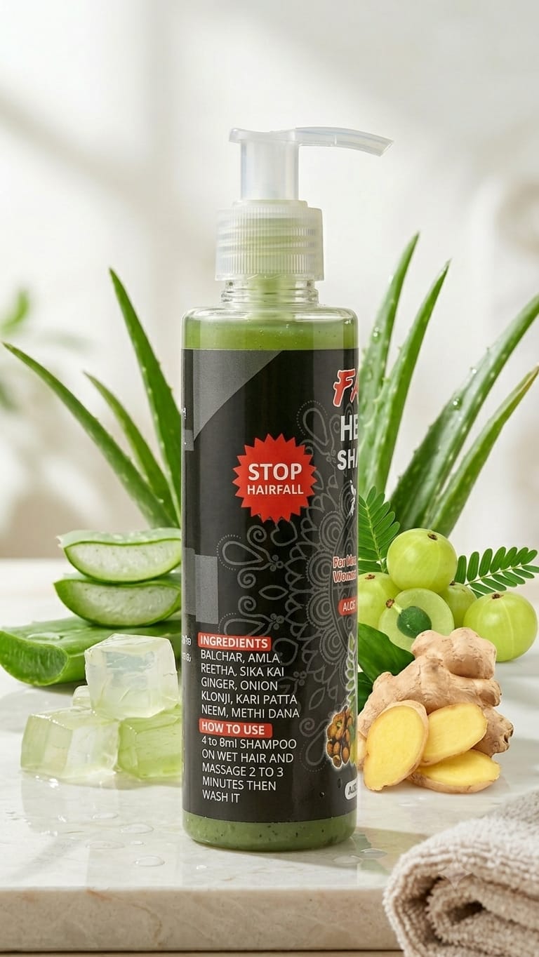 Fairy 100% Organic Herbal Shampoo (Aloe Vera + Vitamin E)