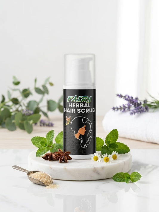 Fairy Herbal Hair Scrub – Powder Formula for Hair Regrowth & Anti Hair Fall (100g)